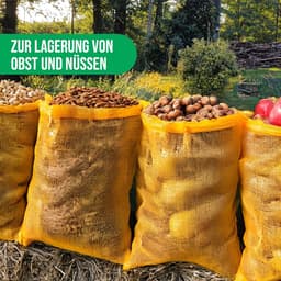Netzakken - Aardappelzakken Uienzakken - Opslag Groenten Fruit - Ademend Scheurvast - 50 x 80 cm - Wit — thumbnail 3