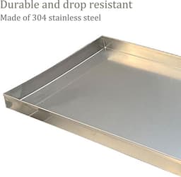 Roestvrijstalen lekbak - Wateropvangbak Afvoerbak - Keuken Organiseren - Zonder Afvoer - 100x100 cm - Zilver — thumbnail 5