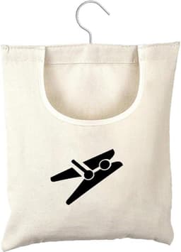 Wasknijper Opbergtas - Waslijn Tas Opberger - Wasknijpers Opbergen - Wasbare Stof - 32x28cm - Zoals afgebeeld — thumbnail 1