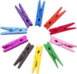 Houten Clips - Memo Pinnen - Decoratie Maken - Natuurlijke Kleuren - 20 Stuks - Houtkleurig — thumbnail 1