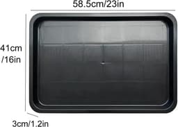 Druppelbak PVC - Afvoerpan waterbak - Vloeren beschermen - Versterkte hoekstructuur - 58.5x41.3x3cm - Zwart — thumbnail 5