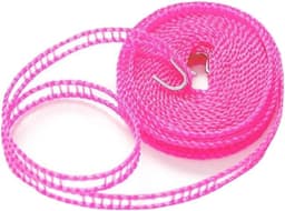 Waslijn Touw - Drogen Kleding - Reizen Kamperen - Winddicht Ontwerp - 10 Meter - Roze — thumbnail 1