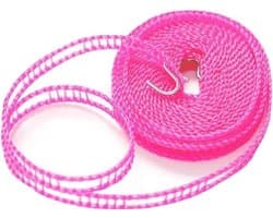Waslijn Touw - Drogen Kleding - Reizen Kamperen - Winddicht Ontwerp - 10 Meter - Roze