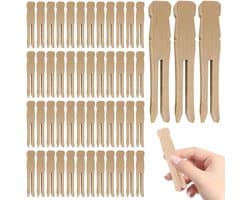 Houten wasknijpers - Kleding spelden - Kleding ophangen - Milieuvriendelijk alternatief - 100 stuks - Natuurlijk