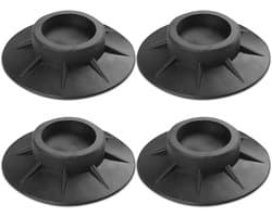 Trillingsdempers Wasmachine - Rubberen Poten - Stille Werking - Antislip Ondersteuning - 4 Stuks - Zwart