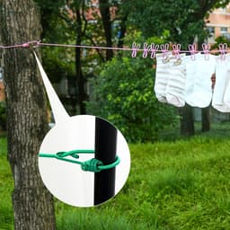 Draagbare Waslijn - Reis Waslijn - Kleding Drogen - Met 12 Klemmen - 3.7 Meter - Rood — thumbnail 4