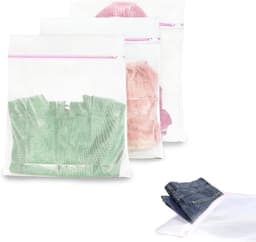 Set van 3 Wasnetten voor de Wasmachine - Reiswaszak met Rits Geschikt voor Kleding, Sweaters, Sokken en Jeans (30 x 40 cm) — thumbnail 1