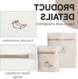 Set van 2 wasnetten voor delicate kleding, lingerie en schoenen - Reiswaszak met rits voor optimaal behoud van kleding — thumbnail 3