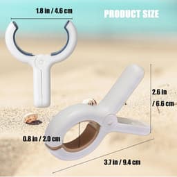 8 stuks strandlakenclip - grote strandlakenclip - wasknijper - kunststof - winddichte en stevige clip - dekbed drogen winddicht wasgoed kledingdeken hangende zwembadstoel buiten binnen - opening 7,5 cm — thumbnail 2