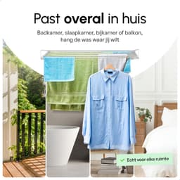 Bodo® In- en uitklapbaar droogrek met Ophanghaken - Wit - 4m Drooglengte — thumbnail 4
