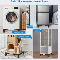 White-Label® Wasmachine Verhoger - Ombouw - Kast - Zwart — thumbnail 2