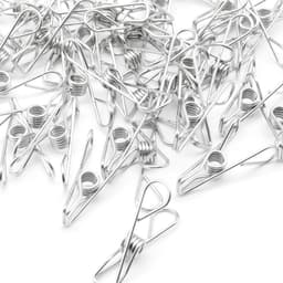 60 stuks - Knijpers - Wasknijpers - Kledinghaken - 58*14 mm - RVS - zilver - Kaartknijpers - Fotoknijpers - Voor Kleding, Sokken En Keuken - Voor Thuis En Kantoor — thumbnail 2