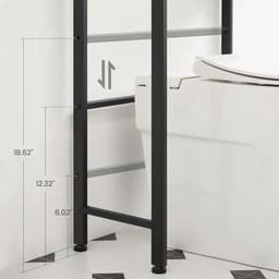 Wasmachine kast - Wc kastje - wasmachine ombouw - wasmachine opbouwmeubel - wasmachine meubel - wc rek opbergrek - 25x63x165 cm — thumbnail 5
