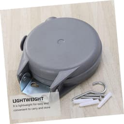 Waslijn Intrekbaar - Draad voor Kleding - Buiten Droogrek - Verstelbaar Ontwerp - 18 x 15 cm - Lichtgrijs — thumbnail 3