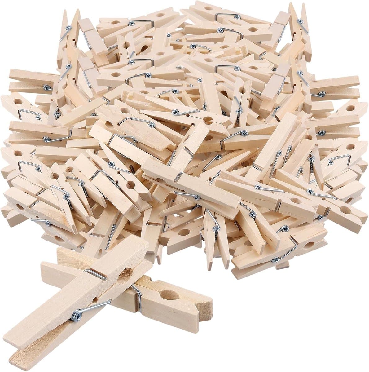 Houten Wasknijpers - Kleding Klemmen - Kleding Drogen - Extra Groot Formaat - 72 cm Lengte - Natuurlijk Hout — afbeelding 1