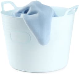 Plasticforte Flexibele kuip of emmer - ijsblauw - 42 liter - stevig kunststof - 45 x 38 cm - Afvalbak - Wasmand - Opbergmand - Voedsel geschikt — thumbnail 2