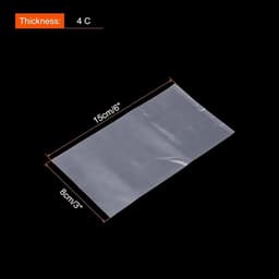 100 PCs Duidelijke Vlakke Open Plastic Poly Zakken 3x6 Inch 1.6 Mil Verpakkende Zakken voor Voedsel, Huis, Collectibles Opslag, Bewijzen Brood, Deeg — thumbnail 2