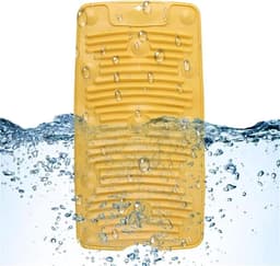 Washboard Wash Board Portable Household Non-slip Silicone Washboard Laundry Socks Small Washboard Washing Mat Universal for Home Laundry (Yellow) — thumbnail 3