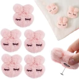 Set van 8 roze dekbedclips in cartoonvorm, antislip clips voor het vastzetten van dekbedden en lakens. — thumbnail 1