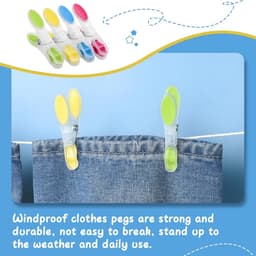 40 stuks wasknijpers met mand - Antislip siliconen, meerkleurig, ideaal voor ondergoed, broeken en T-shirts — thumbnail 2