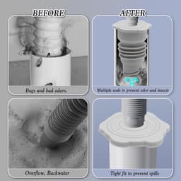 2 Stuks Geurstopper Wasmachine Afvoer - Anti-Geur & Ongedierte Afsluiting (45-50mm) — thumbnail 3