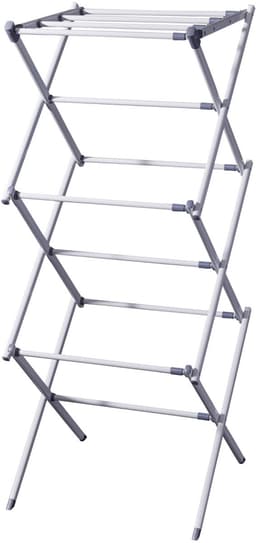 Excellent Houseware Wasrek/droogrek - wit - metaal - 75 x 40 x 104 cm - ophangen — thumbnail 3