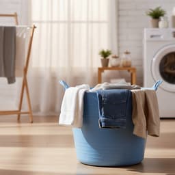 Excellent houseware Flexibele kuip / emmer - 3x - blauw - 27 liter - kunststof - 42 x 35 cm — thumbnail 2