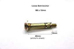 Losse bout ankers - Beton ankers - Stevig bevestigen - Verwijderbaar na montage - M6 x 50mm — thumbnail 3