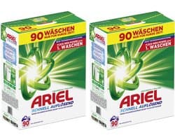 2x Ariel regulier waspoeder 2x 4,95 kg - 180 wasbeurten met vlek weg power universeel waspoeder snel oplossend ideaal voor koud wassen