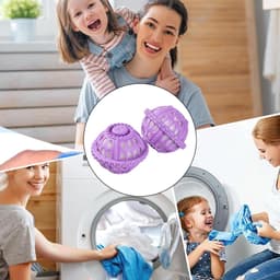 2 stuks Wasmachine wasballen - niet-wasmiddel droger en wasballen voor het verzachten van kleding, verminderen, anti- ontwerp voor thuis, universiteitsslaapzalen, camper, reizen, vakantie, gezinnen — thumbnail 3