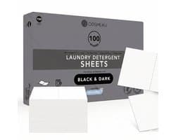 Cosmeau Zwarte Was Wasmiddel Wasstrips 100 Wasbeurten - Wasvellen - Wasdoekjes - Detergent Sheets - Wasdoekjes