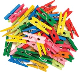150 mini houten wasknijpers (3,5 cm per stuk), gekleurde wasknijpers, natuurlijk hout, fotoknijpers, knutselknijpers, betrouwbare kwaliteit, verfijnd en stijlvol. — thumbnail 1