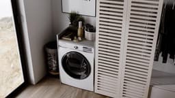 Hoge Kast Boven Wasmachine en Droger - Wastoren Opbergrek voor Badkamer — thumbnail 3