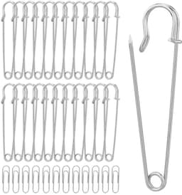 Grote veiligheidsspelden - 20 stuks, 10 cm roestvrij staal, sterke heavy duty veiligheidsspelden voor dekens, breiwerk en handwerk — thumbnail 1
