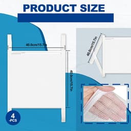 Waszak-waszak schoenen-waszak voor schoenen-4-pack sneaker was- en droognetzakken - Grote schoenen- en kledingtas met rits en klittenbandsluiting - Wasmachinenetzak - Past op de meeste drogerdeuren - Wit - 40 x 40 cm — thumbnail 3