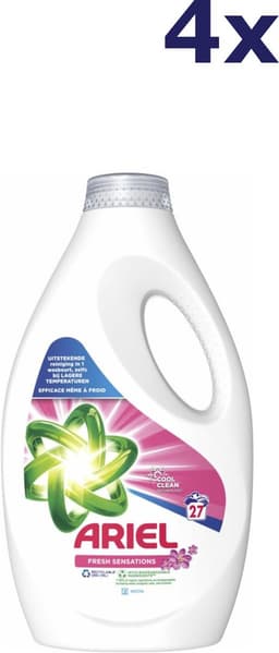 4x Ariel Vloeibaar wasmiddel Fresh Sensations 27 Wasbeurten 1215 ml — thumbnail 1