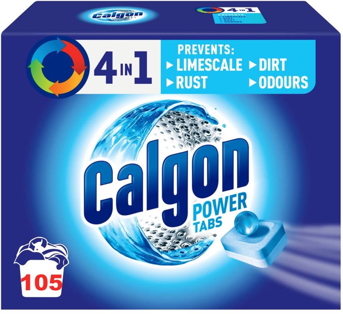 Calgon 3 in 1 Powerball Tabs - Wasmachine Reiniger - 7 x 15 Tabs — afbeelding 1
