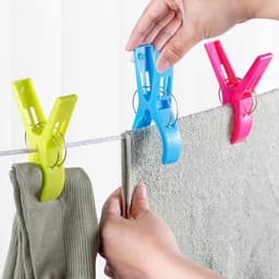 8-pack - Quiltklemmen - Groot winddicht - Plastic wasknijpers - Gemengde kleuren — thumbnail 4