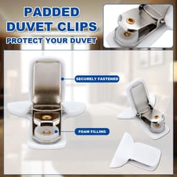 8 stuks Dekbedpinnen - Bed Sheet Holders - Quilt Clips - Dekbedovertrek Clips - Attachment Comforter - Quilt Fixing Clips - Om rommelige lakens te organiseren — thumbnail 2