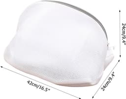 2 stuks - Wasmachine schoenenzak - alleen voor luie mensen - schoenenzak om schoenen te beschermen na het wassen, drogen en drogen - grijze rits - 42cm*24cm*24cm — thumbnail 2