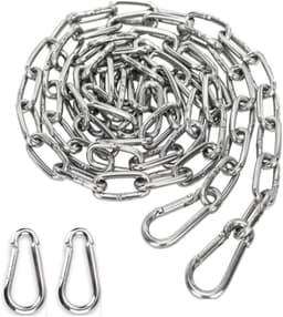 Waslijndraad - 300 Cm - Rvs - Rol Drooglijn - Droogrek Hangend - Drooglijn Voor Buiten - Met Twee Veerhaken - Was Lijn ø 3 Mm - Waslijn Extra Sterk - Stalen Ketting - Geschikt Voor Tenttouw, Waslijn, Gordijntouw, Douchegordijntouw - Zilver — thumbnail 1