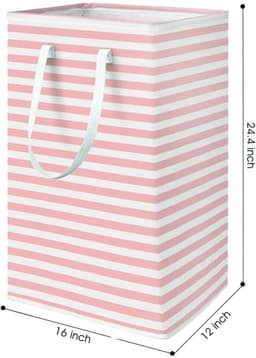JeiibrZui Ronde Wasmand - Lichtroze - 75 Liter Vochtbestendig Opbergbox - 1 Stuk - Voor Kleding En Speelgoed — thumbnail 2