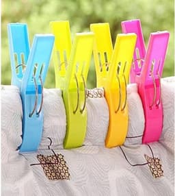 Daity 4x Strandstoel Strandlaken Winddichte Knijpers - Grote Plastic Handdoek Knijpers Winddichte Clips Quilt Wasknijpers Grote Antislip Bevestiging — thumbnail 3