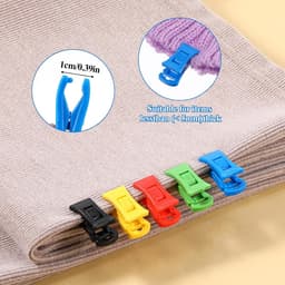 Sokkenclips - 50 stuks - Droogrek tegen verlies - Sokkenclips voor wasmachine en droger - Kleurrijke sokkendroogclips - 5 kleuren - Sorteer- en opbergclips — thumbnail 5