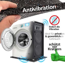 Lexium Anti Trillingsmat Wasmachine - en Wasdroger - Geluidsdempende Antislip Mat - Rubber Mat Trillingsdempers - Trillingsdempers wasmachine – Extra dik - Voetjes wasmachine & droger - Wasmachine demper – Anti trillings - vibratie - dempers pads – A — thumbnail 4
