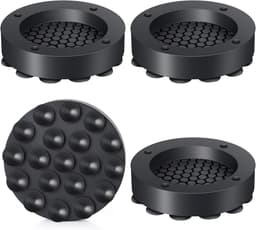 4-stuks- Rubberen schokdempers - met zuignappen - Wasmachines - Drogers - Vaatwassers - Schokdempers - Reserveonderdelen Schokdempers - Antislipmatten voor huishoudelijke apparaten - Zwart — thumbnail 1