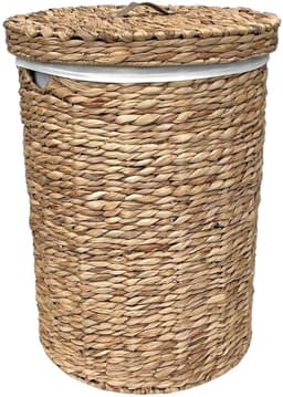 Lavandoux - Wasmand met Deksel - Waterhyacint - Naturel - L: Ø42 x H60 cm — thumbnail 1
