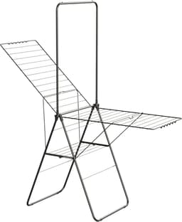 STAUS&BACH Droogrek met stang 25.99m - Inklapbaar Wasrek - Staal - Mat zwart - Aeriq Flex — thumbnail 1