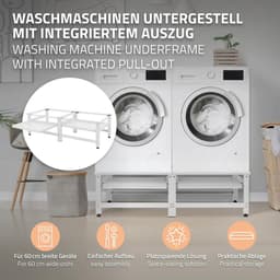 Lexium Wasmachine Verhoger - Wasmachine Sokkel - Wasmachine opbouwmeubel - Wasmachine Kast - Wasmachine Ombouw - Wasmachine Meubel — thumbnail 2