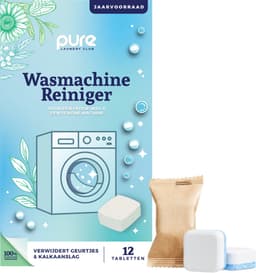 Pure Laundry Club Wasmachine Reiniger Tabletten - Jaarvoorraad (12 Stuks) - Voor Stinkende Wasmachines - Verwijdert Muffe Geurtjes, Kalk & Vetluis - 100% Plasticvrij — thumbnail 1